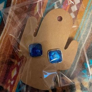 New Druzy Earrings Blue  Buy 1 Get 1 free 10mm